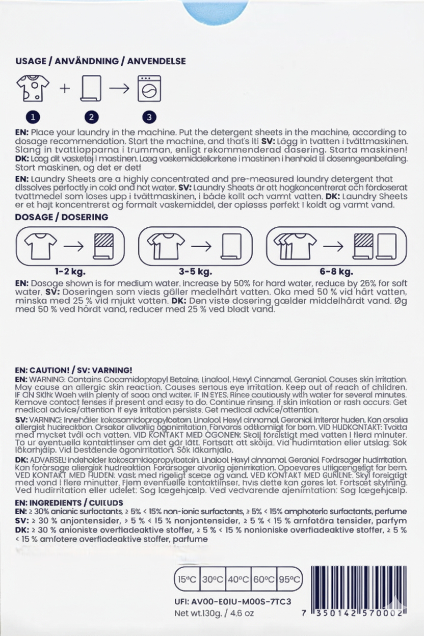 Marivera Waschmittelblätter - Meeresfrische