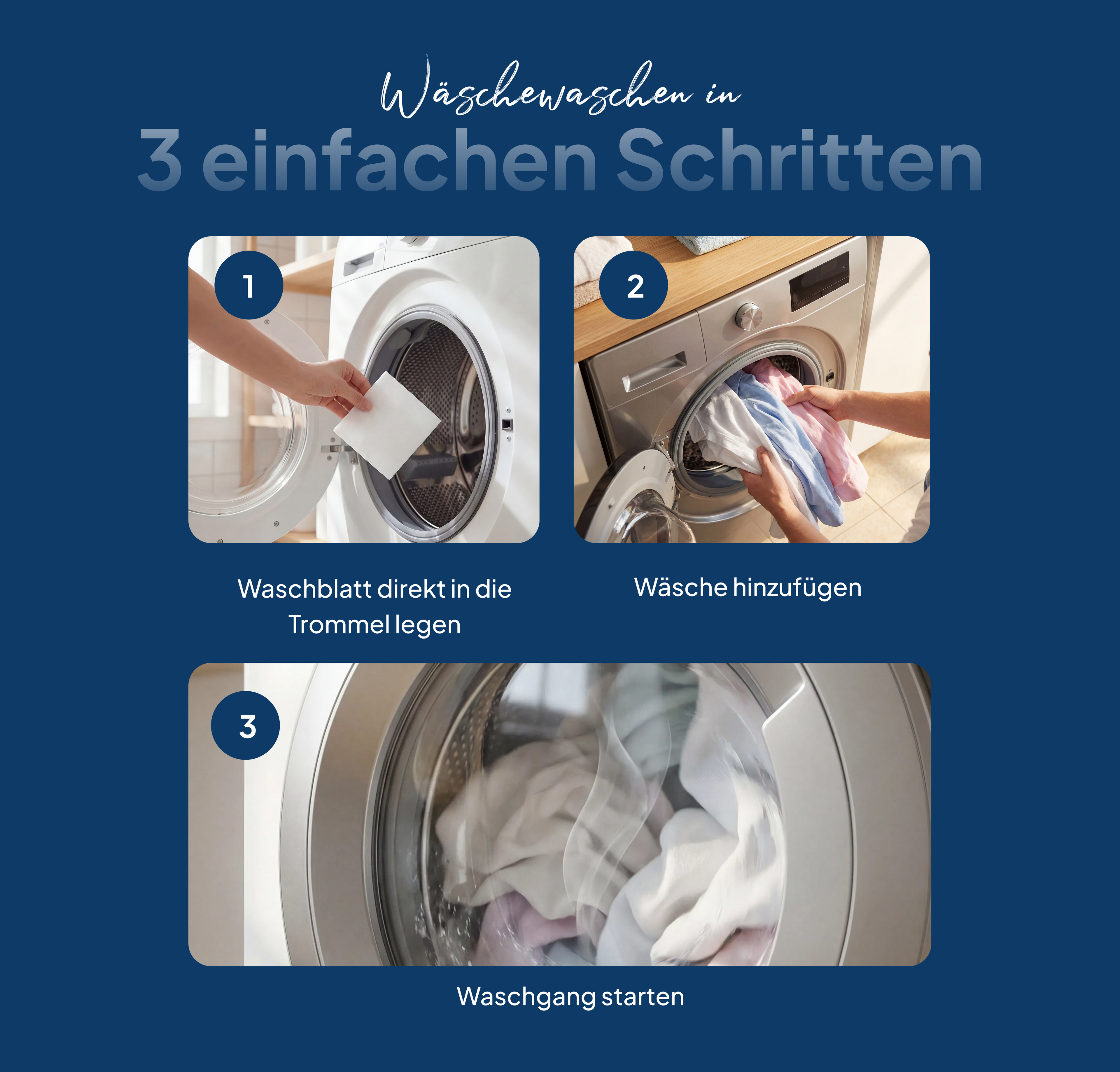 Marivera Waschblätter Schritte - wie man wäscht