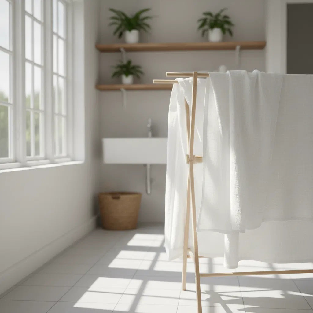 Frische, saubere Wäsche im Alltag – gewaschen mit Waschmittelblättern als einfache und nachhaltige Alternative zu herkömmlichem Waschmittel.