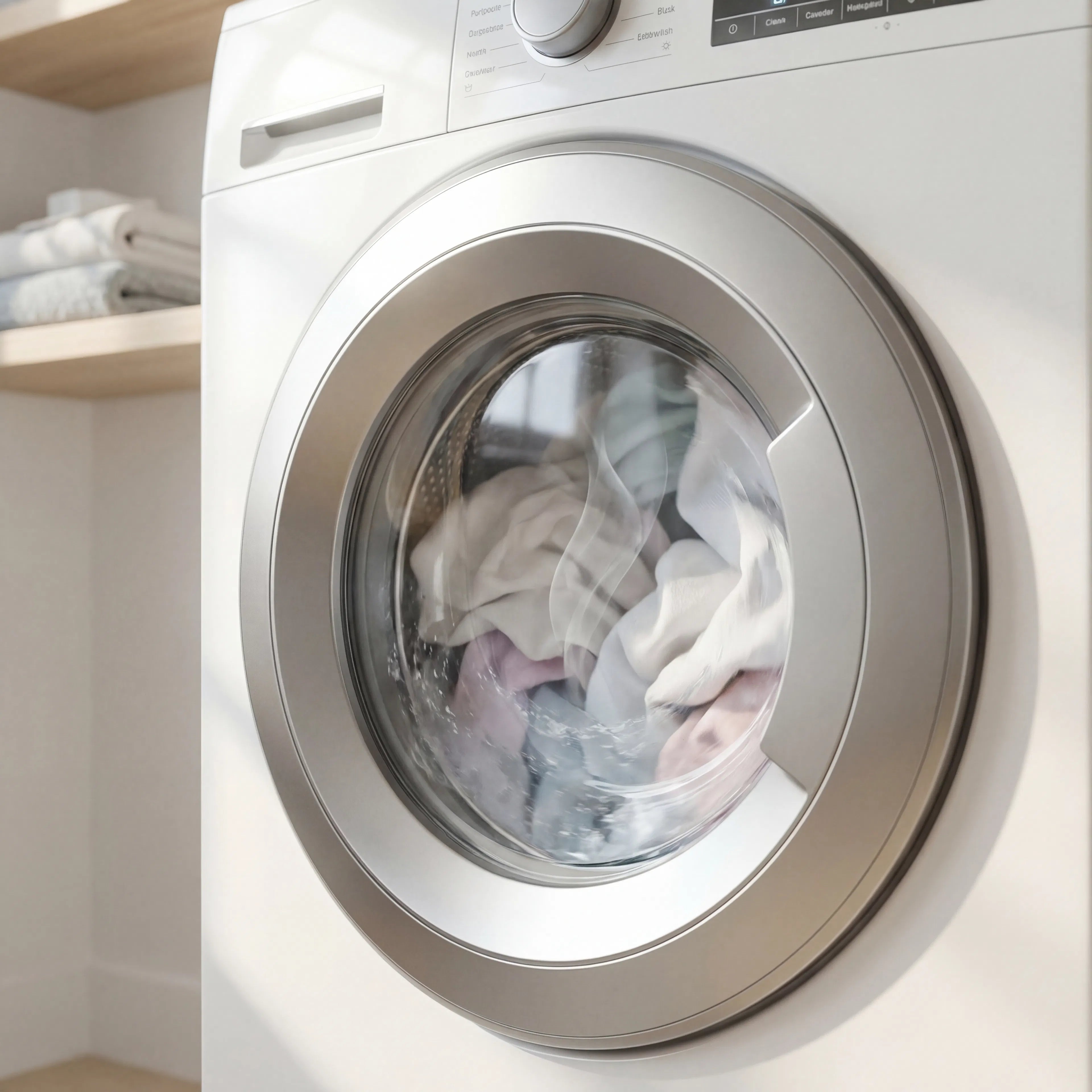 Waschgang mit Waschmittelblättern – das Blatt löst sich vollständig auf und sorgt für saubere Wäsche.